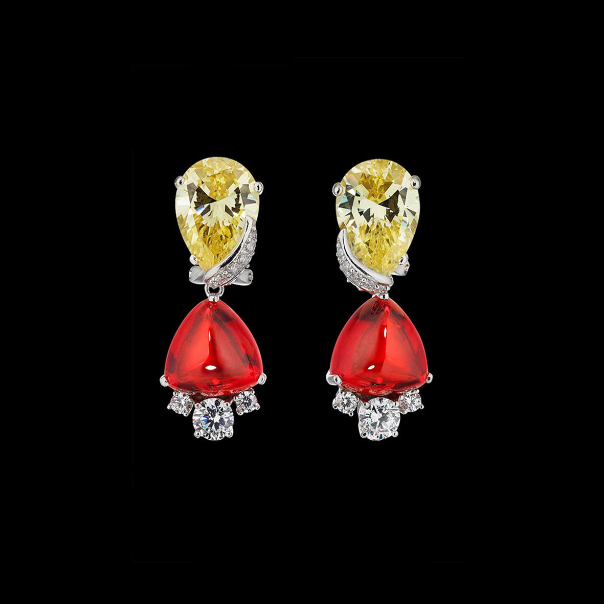 Ruby Berry Earrings, Earring, Anabela Chan Joaillerie - Fine jewelry with laboratory grown and created gemstones hand-crafted in the United Kingdom. Anabela Chan Joaillerie is the first fine jewellery brand in the world to champion laboratory-grown and created gemstones with high jewellery design, artisanal craftsmanship and a focus on ethical and sustainable innovations.